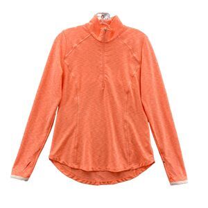 Zero Restriction 1/4 Zip Sweatshirt Women Small Orange Pullover Athleisure Sport